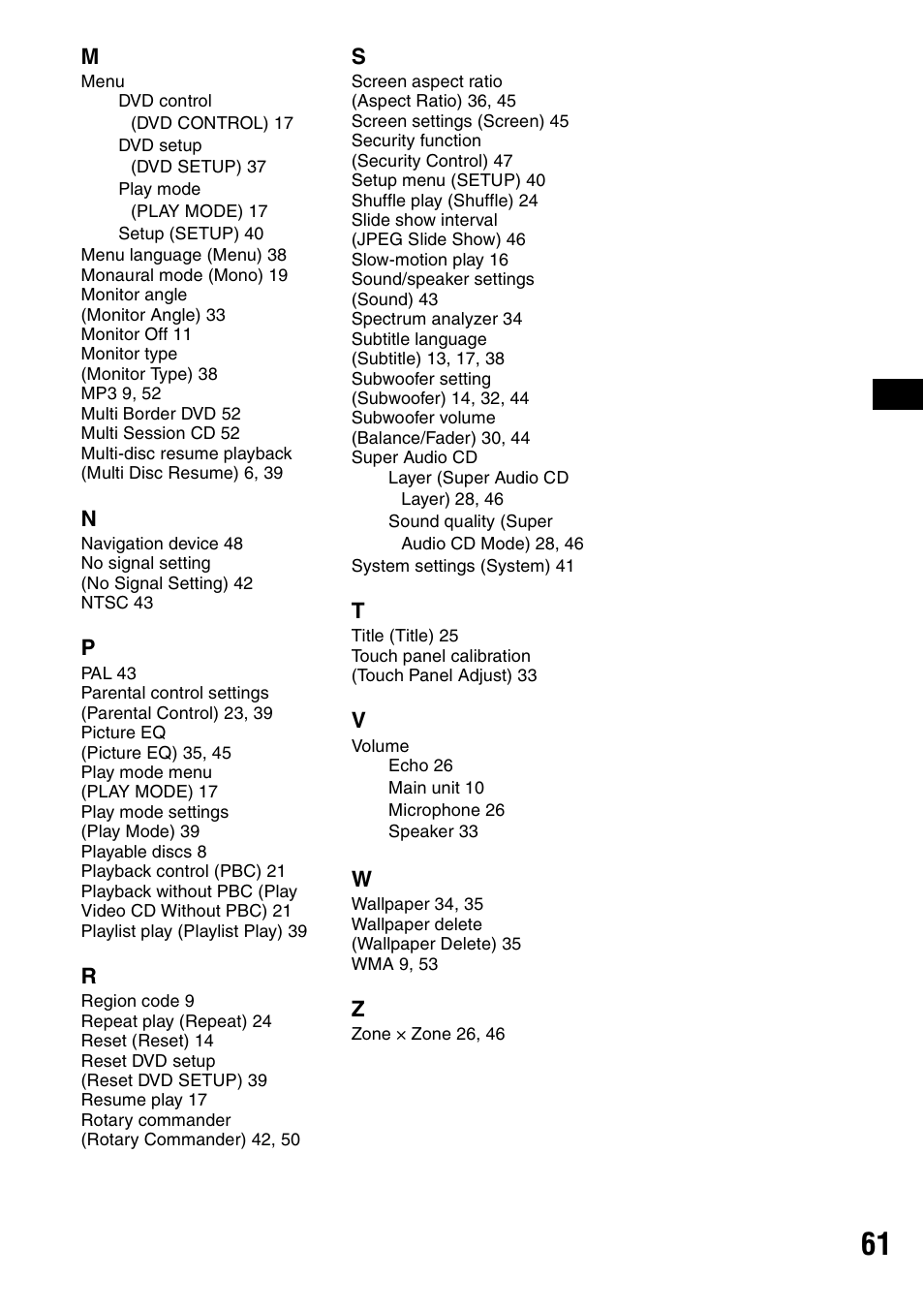 Sony XAV-W1 User Manual | Page 61 / 196
