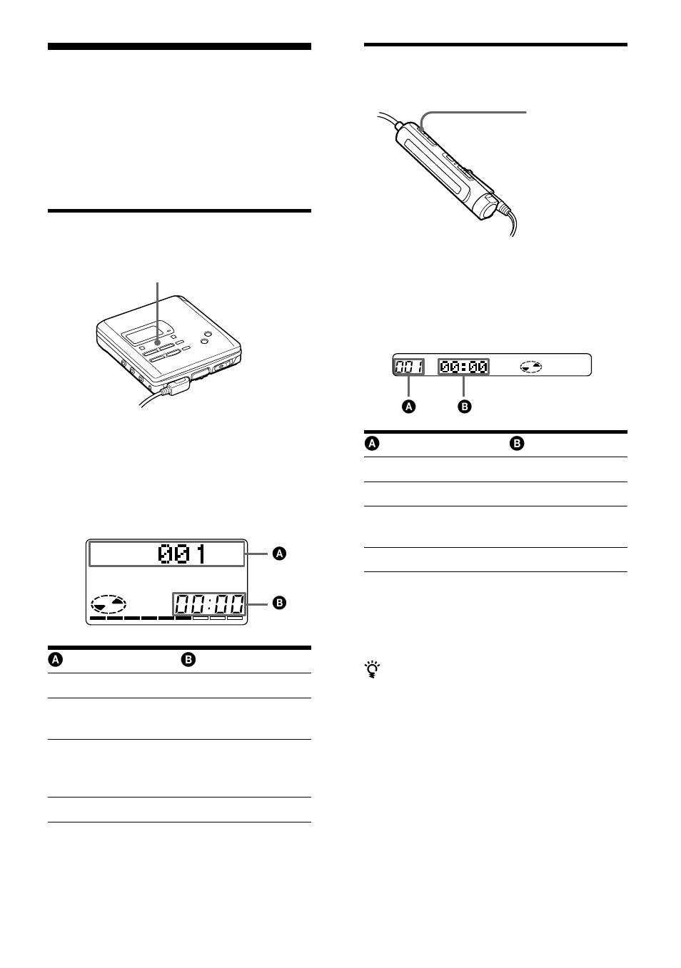 Anzeigen der restdauer oder der wiedergabeposition, Am recorder, Auf der fernbedienung | Sony MZ-R55 User Manual | Page 104 / 208