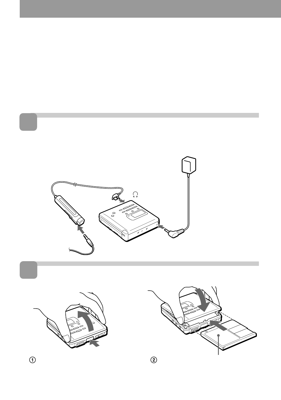 So können sie sofort eine md abspielen, Legen sie eine md ein, Nehmen sie die anschlüsse vor | Sony MZ-R55 User Manual | Page 92 / 208