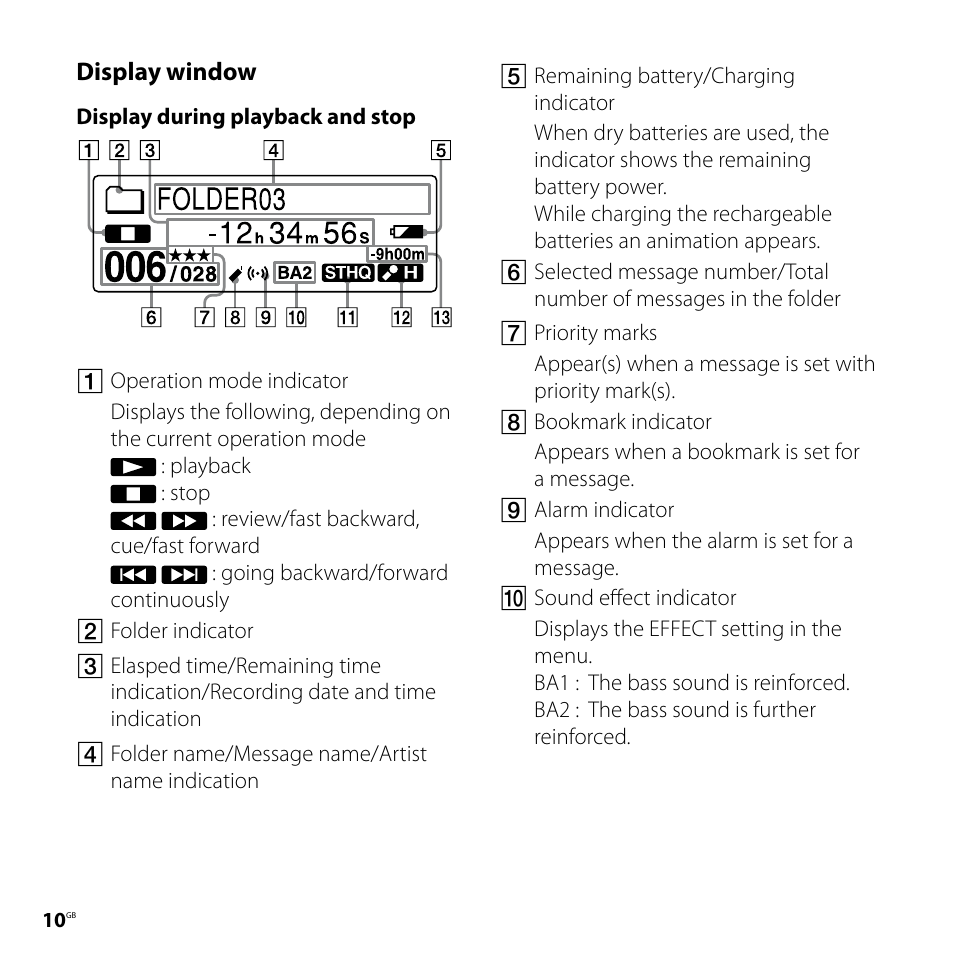 Sony ICD-SX57  EN User Manual | Page 10 / 84