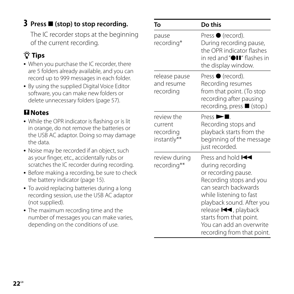 Sony ICD-SX57  EN User Manual | Page 22 / 84