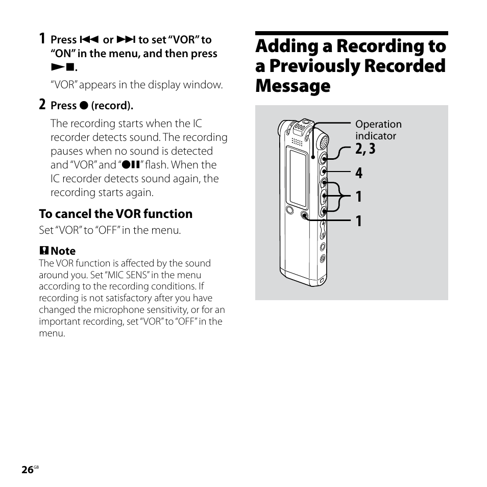 Sony ICD-SX57  EN User Manual | Page 26 / 84