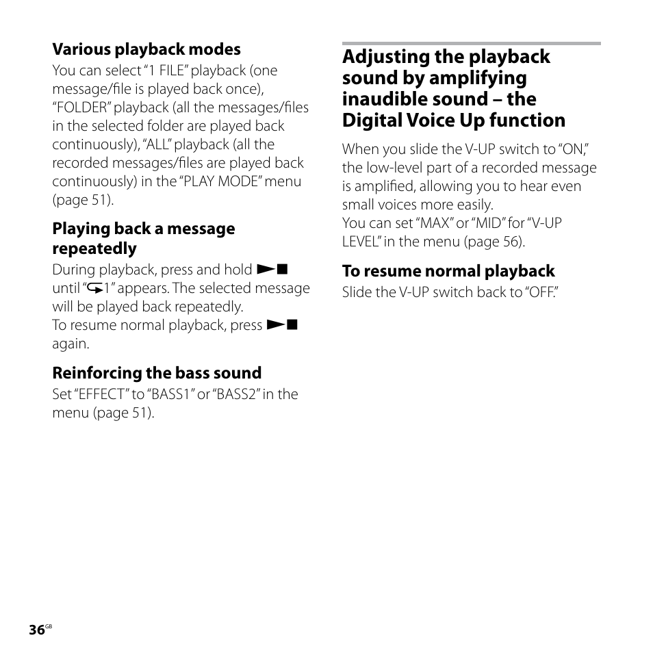 Sony ICD-SX57  EN User Manual | Page 36 / 84