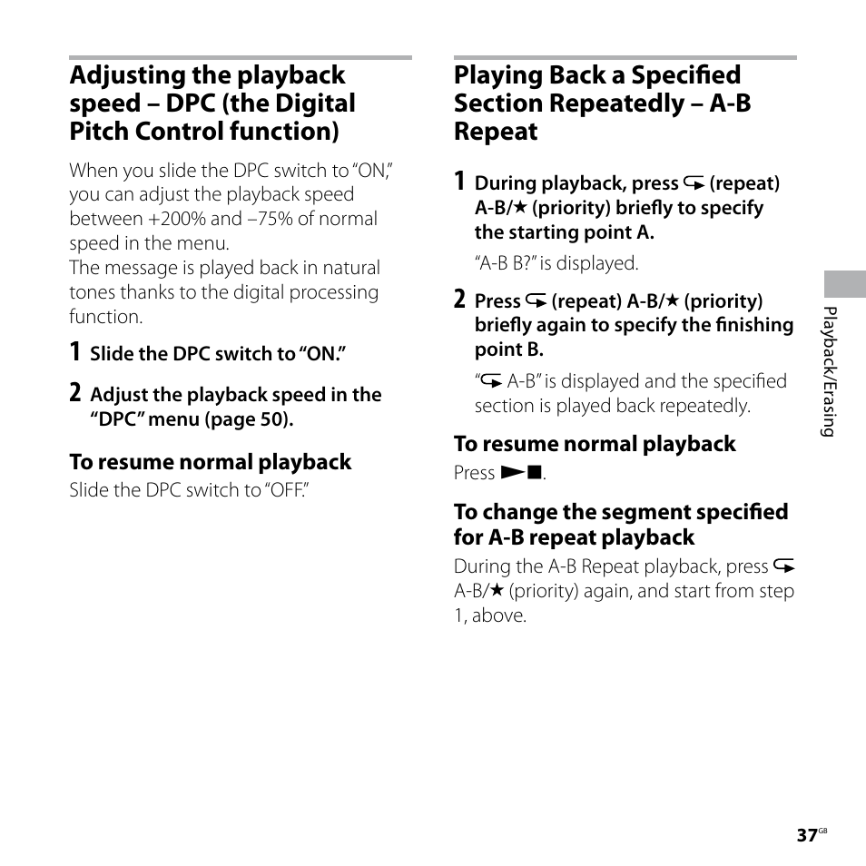 Sony ICD-SX57  EN User Manual | Page 37 / 84