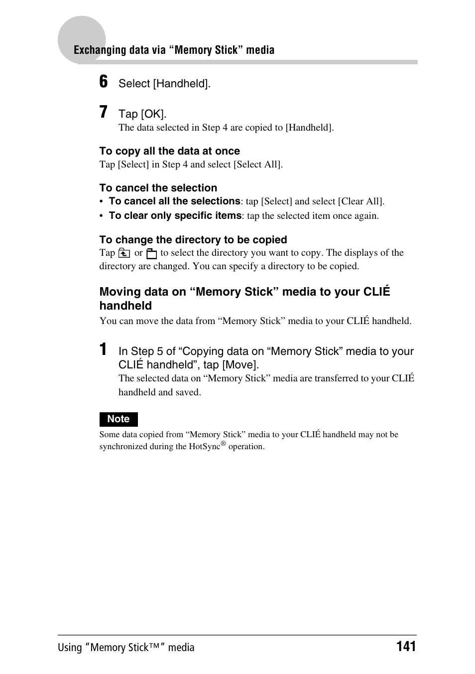 Sony CLIE PEG-TJ35 User Manual | Page 141 / 190