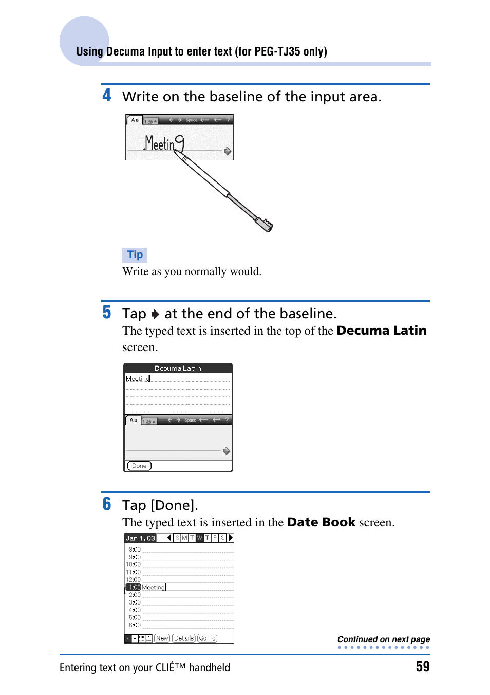 Sony CLIE PEG-TJ35 User Manual | Page 59 / 190
