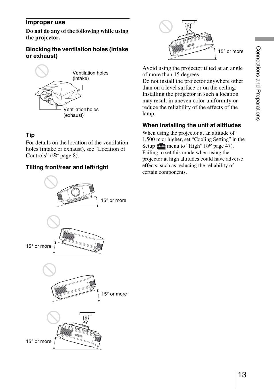 Sony BRAVIA VPL-HW10 User Manual | Page 13 / 80