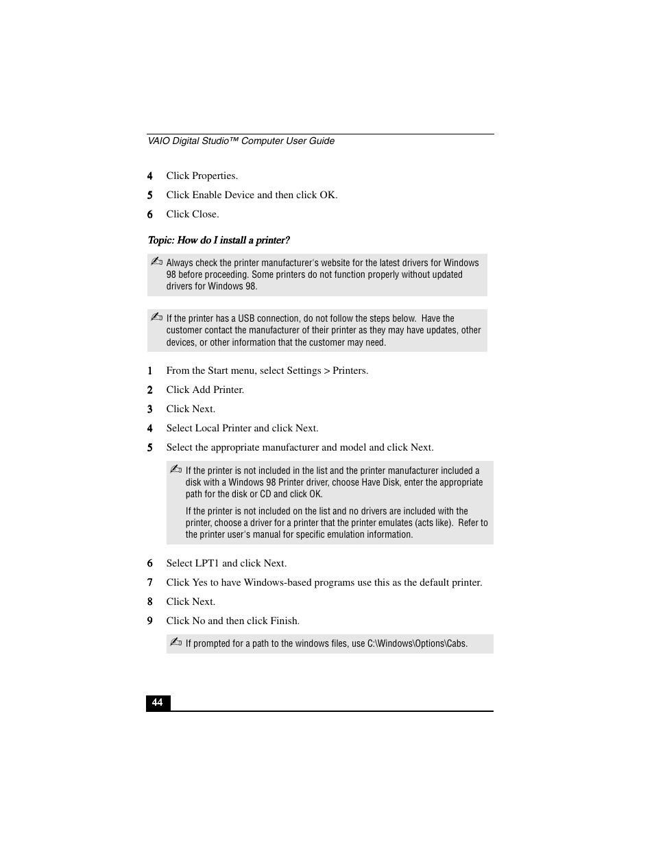 Sony PCV-R556DS User Manual | Page 44 / 62