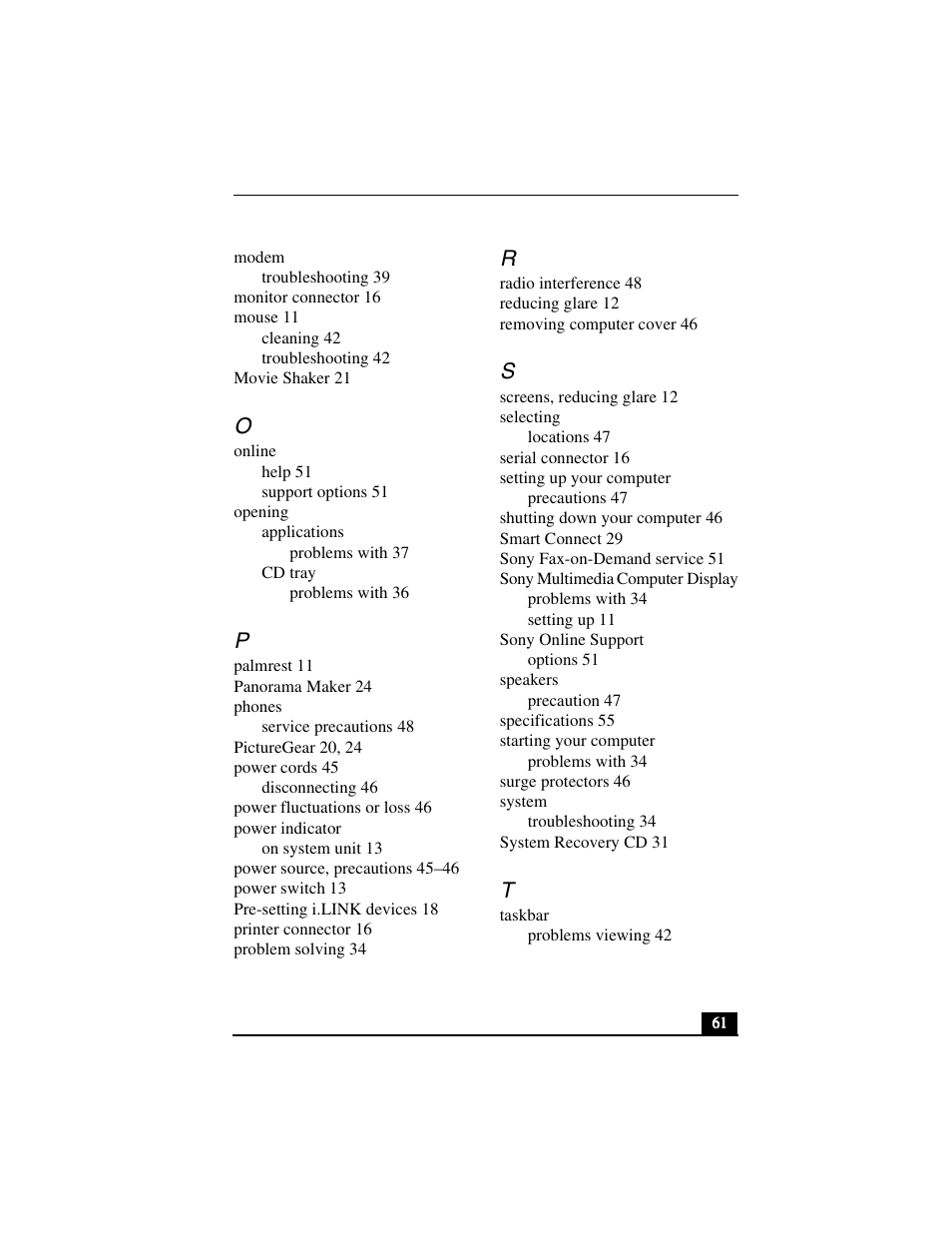 Sony PCV-R556DS User Manual | Page 61 / 62