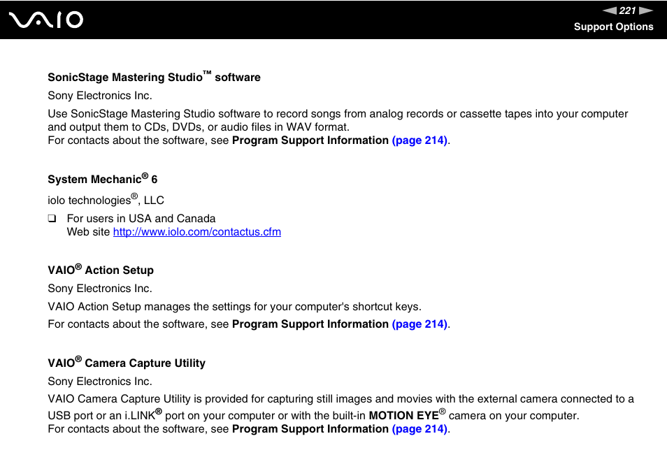 Sony VGN-TZ10 User Manual | Page 221 / 226