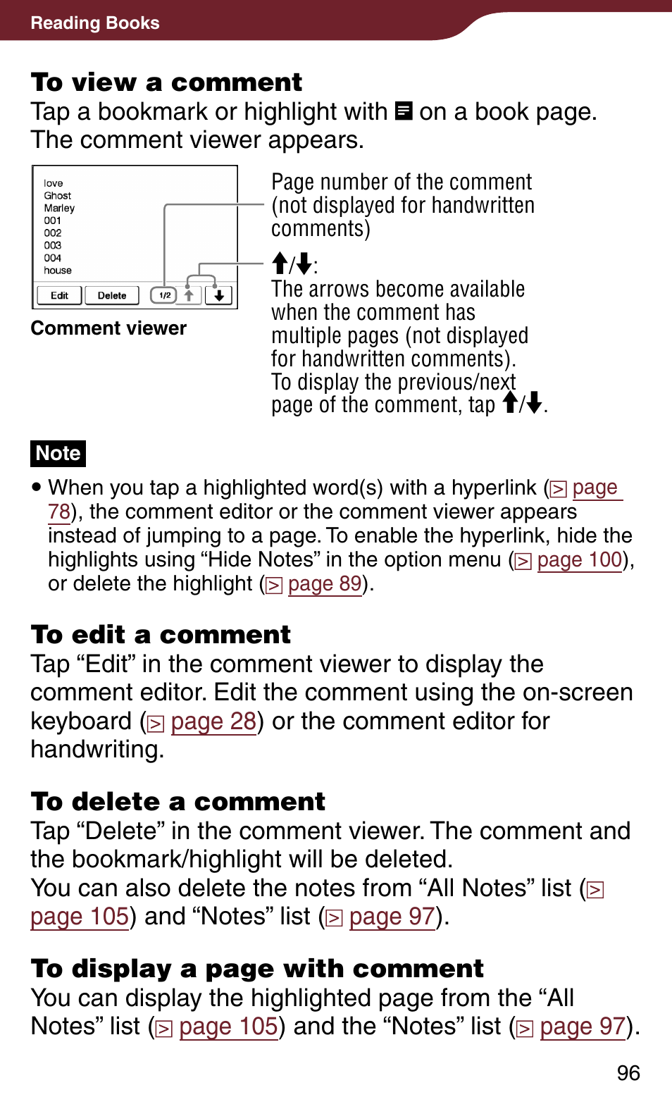 Sony Reader Daily Edition PRS-900BC User Manual | Page 96 / 202