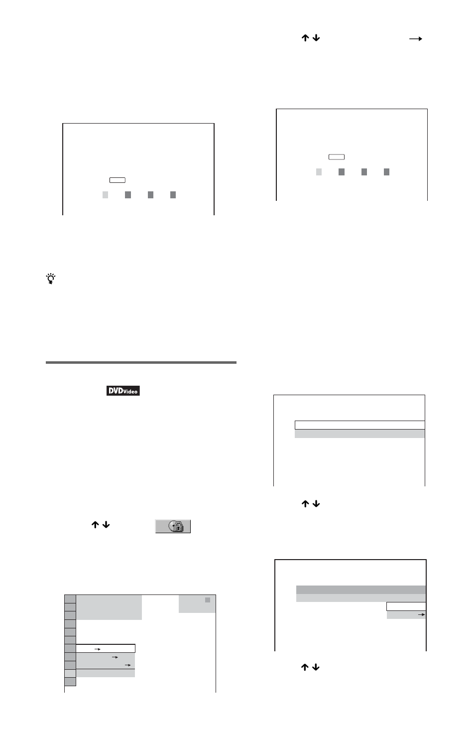 Parental control (limited playback) | Sony DVP-NS36 User Manual | Page 58 / 76