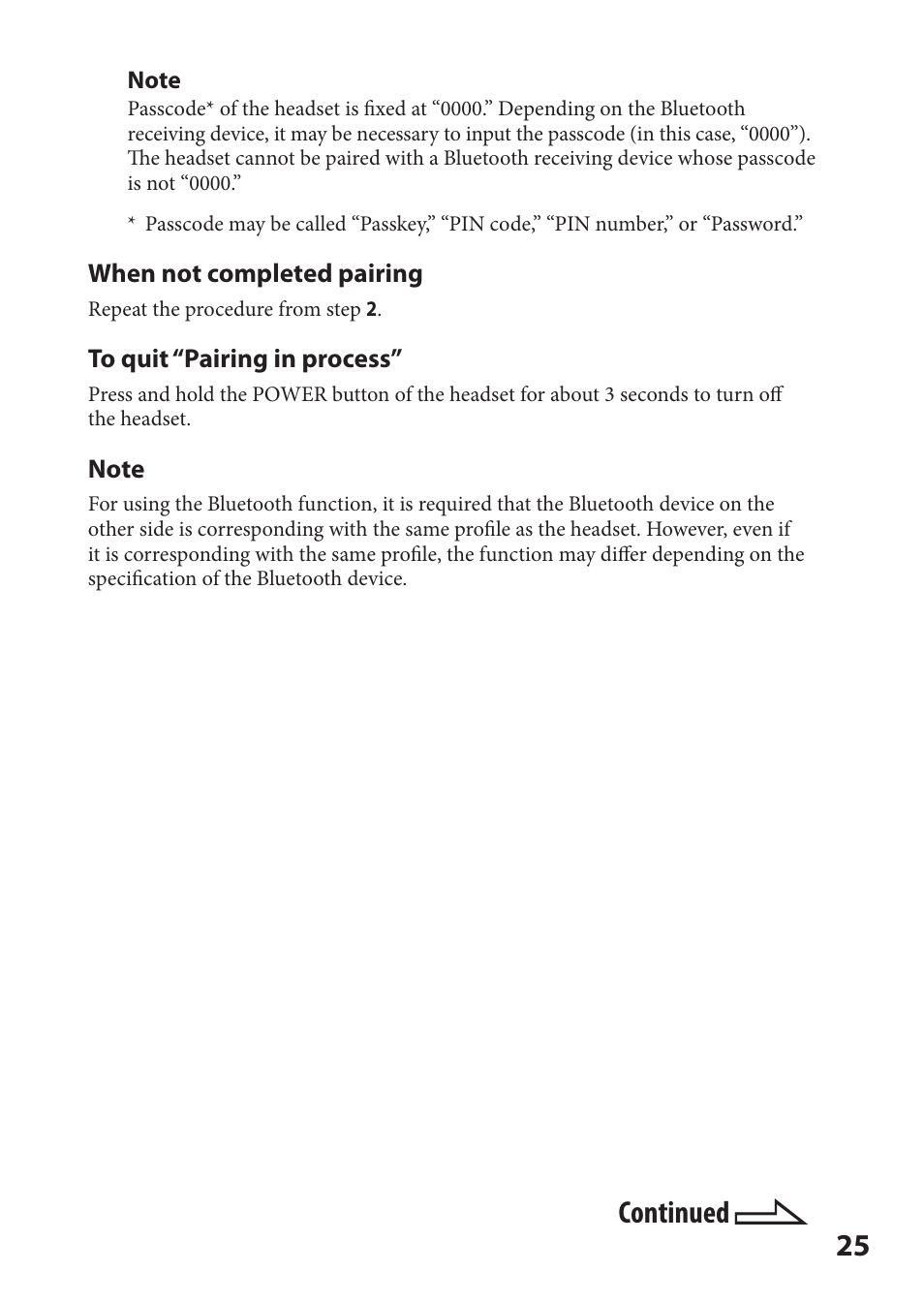Continued | Sony DR-BT22iK User Manual | Page 25 / 44