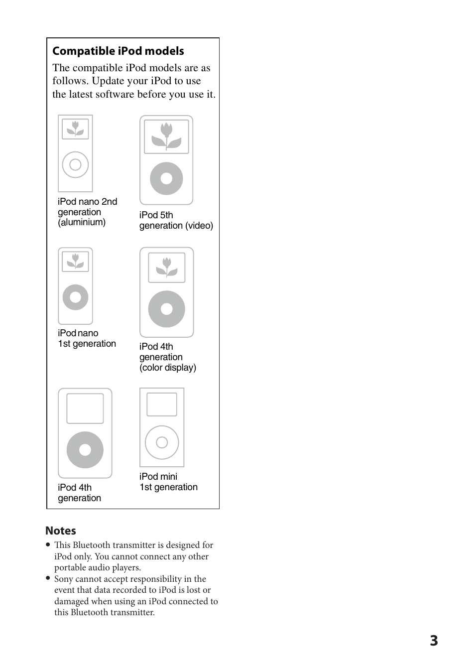 Sony DR-BT22iK User Manual | Page 3 / 44