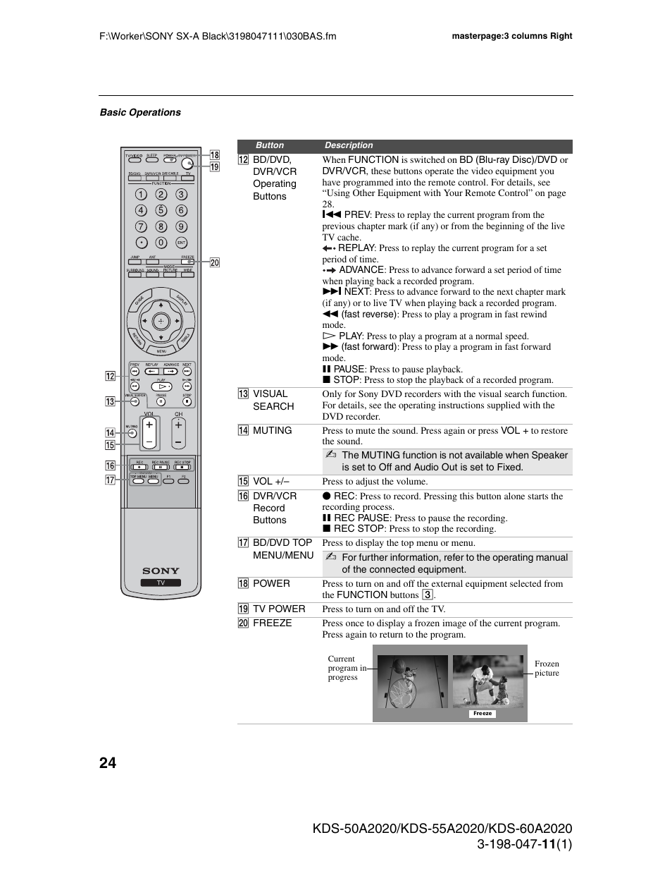 Sony KDS-55A2020 User Manual | Page 24 / 67