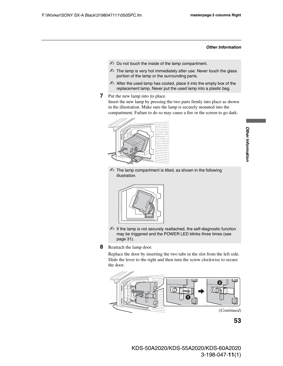 Sony KDS-55A2020 User Manual | Page 53 / 67