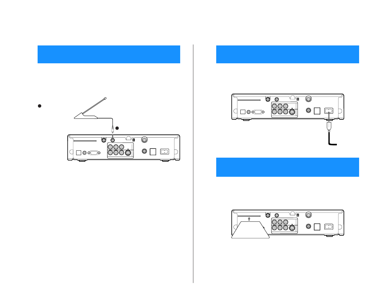 Sa t-a55/b55, Step 6: connecting the rf antenna (sat-a55 only) | Sony SAT-B55 RM-Y139 User Manual | Page 7 / 36