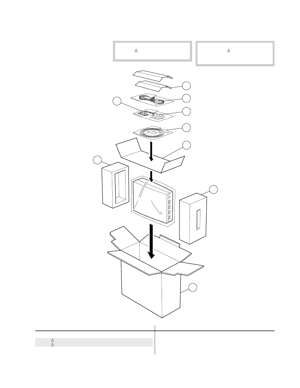 Packing materials, Uh-1000 | Sony UH-1000 User Manual | Page 9 / 12