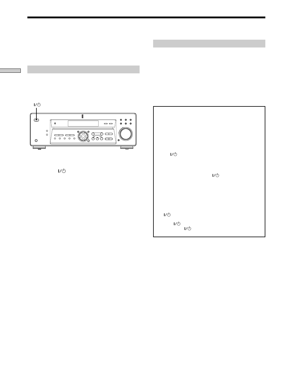 Performing initial setup operations 14, Performing initial setup operations, Hooking up and setting up the speaker system | Turn off the receiver, Demonstration mode | Sony K402 User Manual | Page 14 / 52