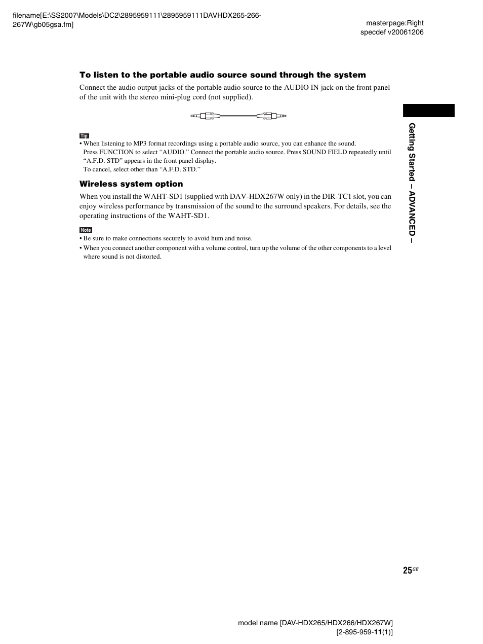 Sony HDX266 User Manual | Page 25 / 104