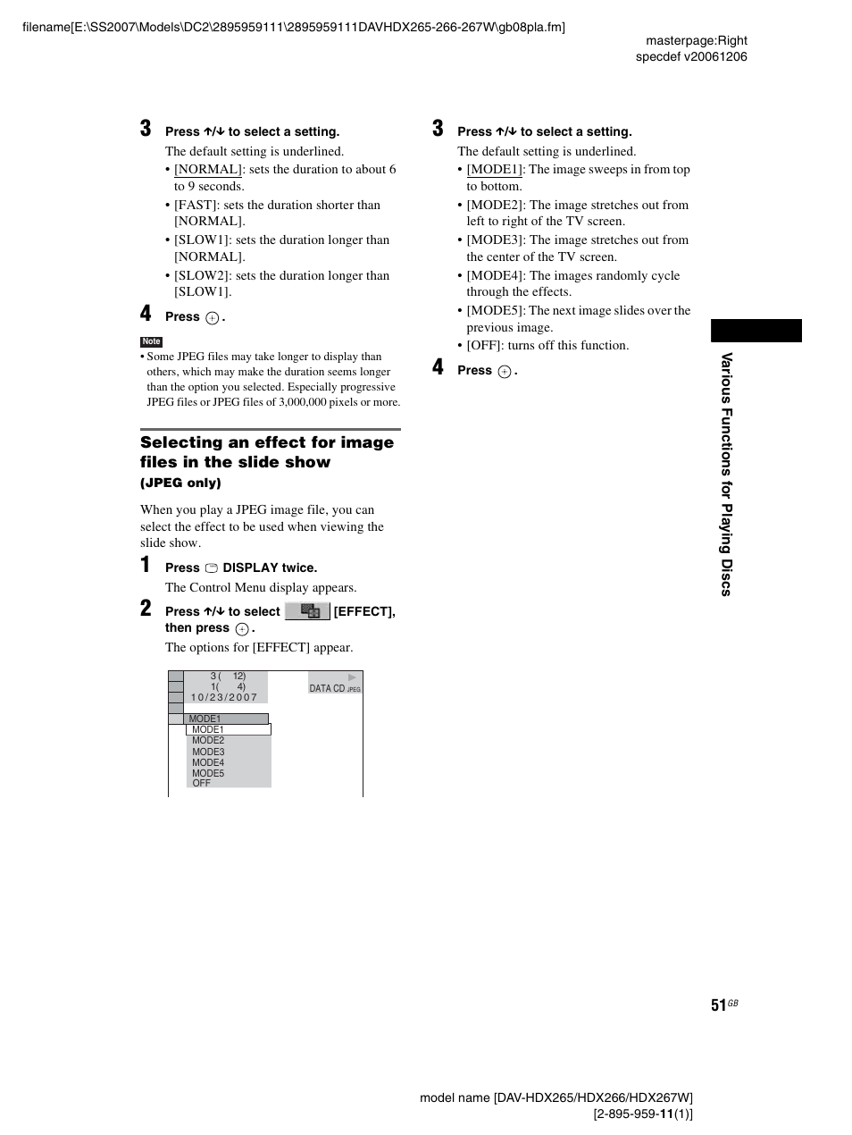 Sony HDX266 User Manual | Page 51 / 104