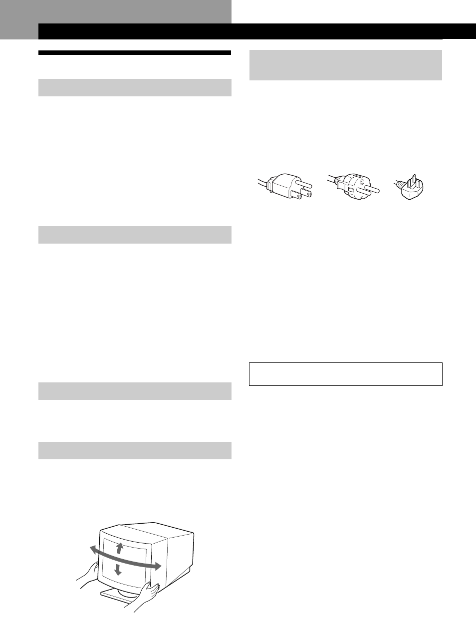 Précautions, Préparation, Installation | Entretien, Transport, Utilisation du support pivotant | Sony GDM-500PST9 User Manual | Page 24 / 104