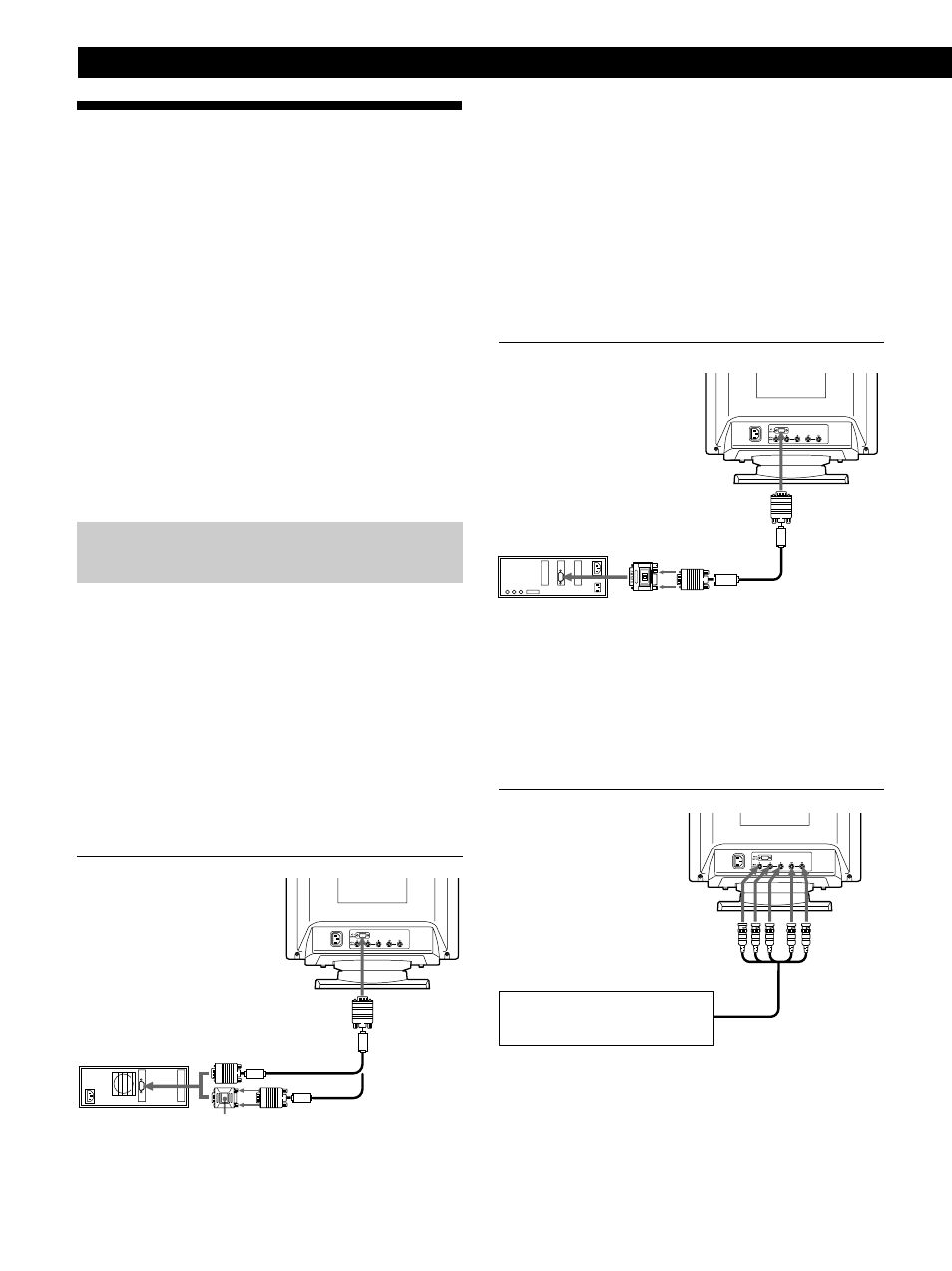 Setup, Getting started, Step 1: connect the monitor to the computer | Sony GDM-500PST9 User Manual | Page 6 / 104