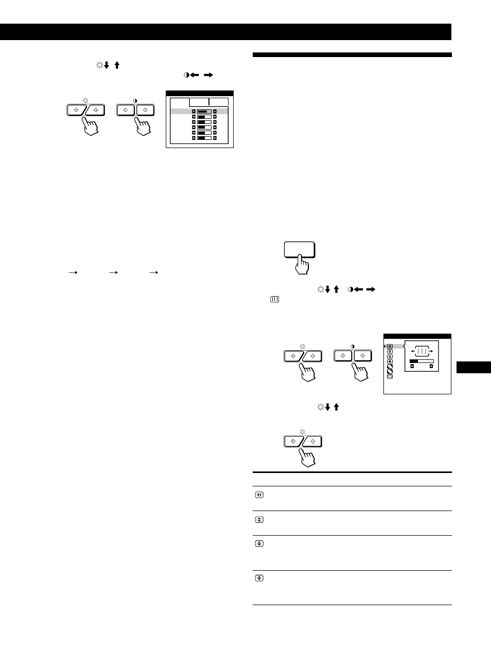 Uso dell’indicazione a schermo scherm (schermo), Personalizzazione del monitor | Sony GDM-500PST9 User Manual | Page 93 / 104