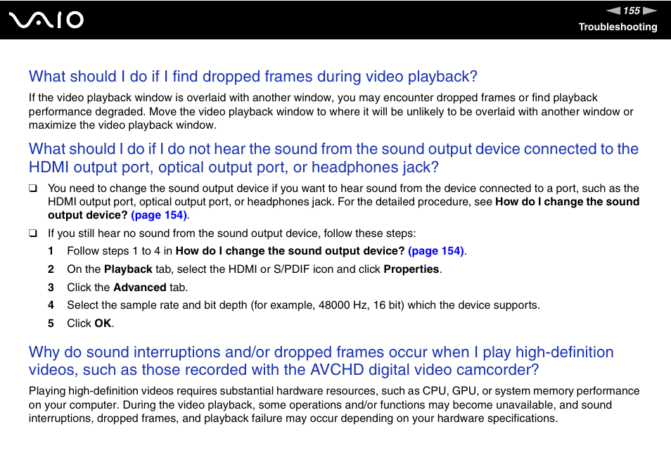 Sony VAIO VGN-P500 User Manual | Page 155 / 165