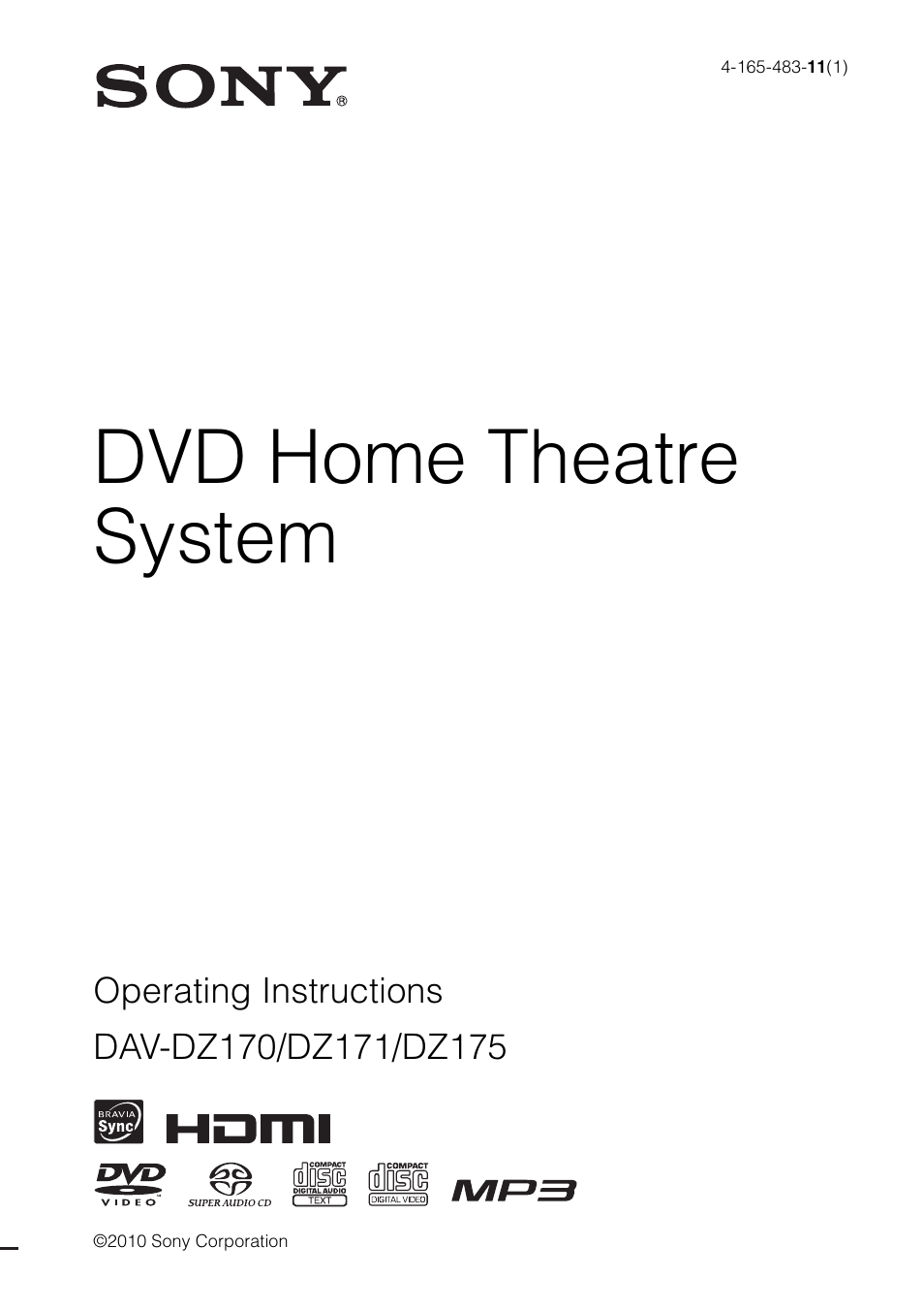 Sony DAV-DZ175 User Manual | 76 pages