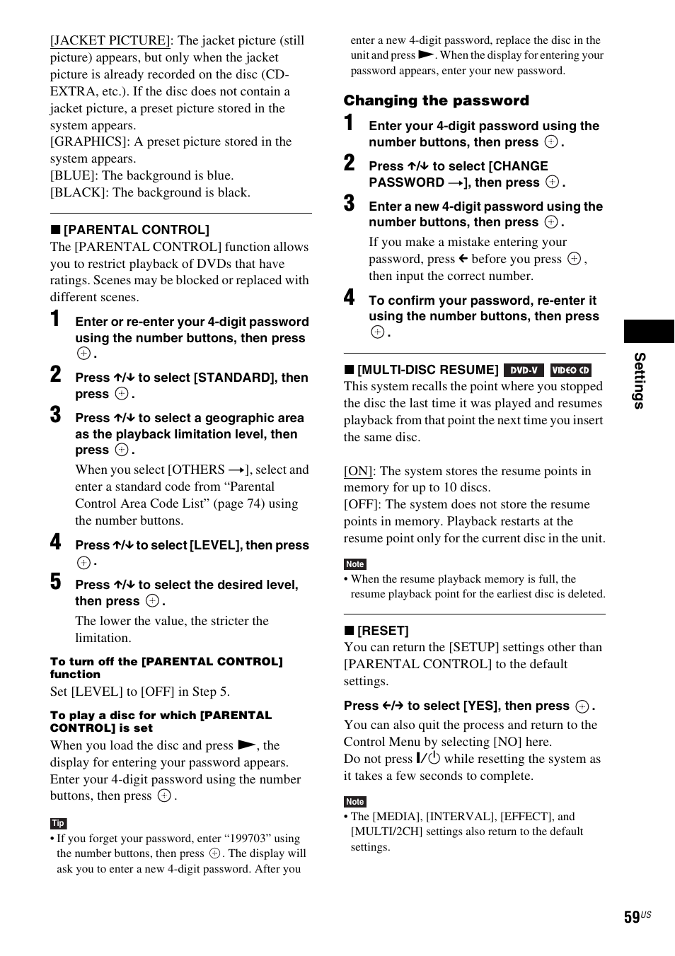 Sony DAV-DZ175 User Manual | Page 59 / 76