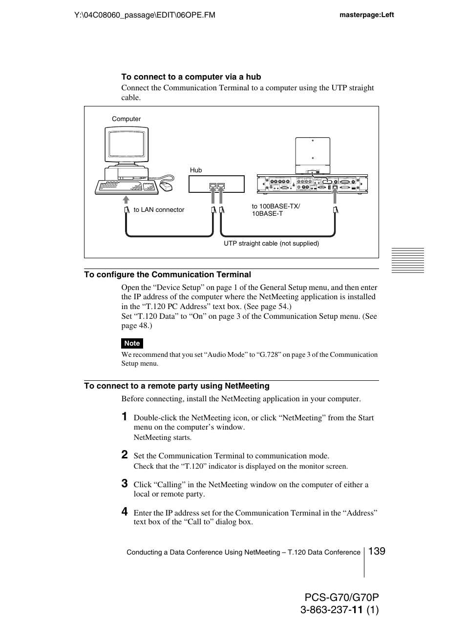 Sony PCS-G70P User Manual | Page 139 / 236