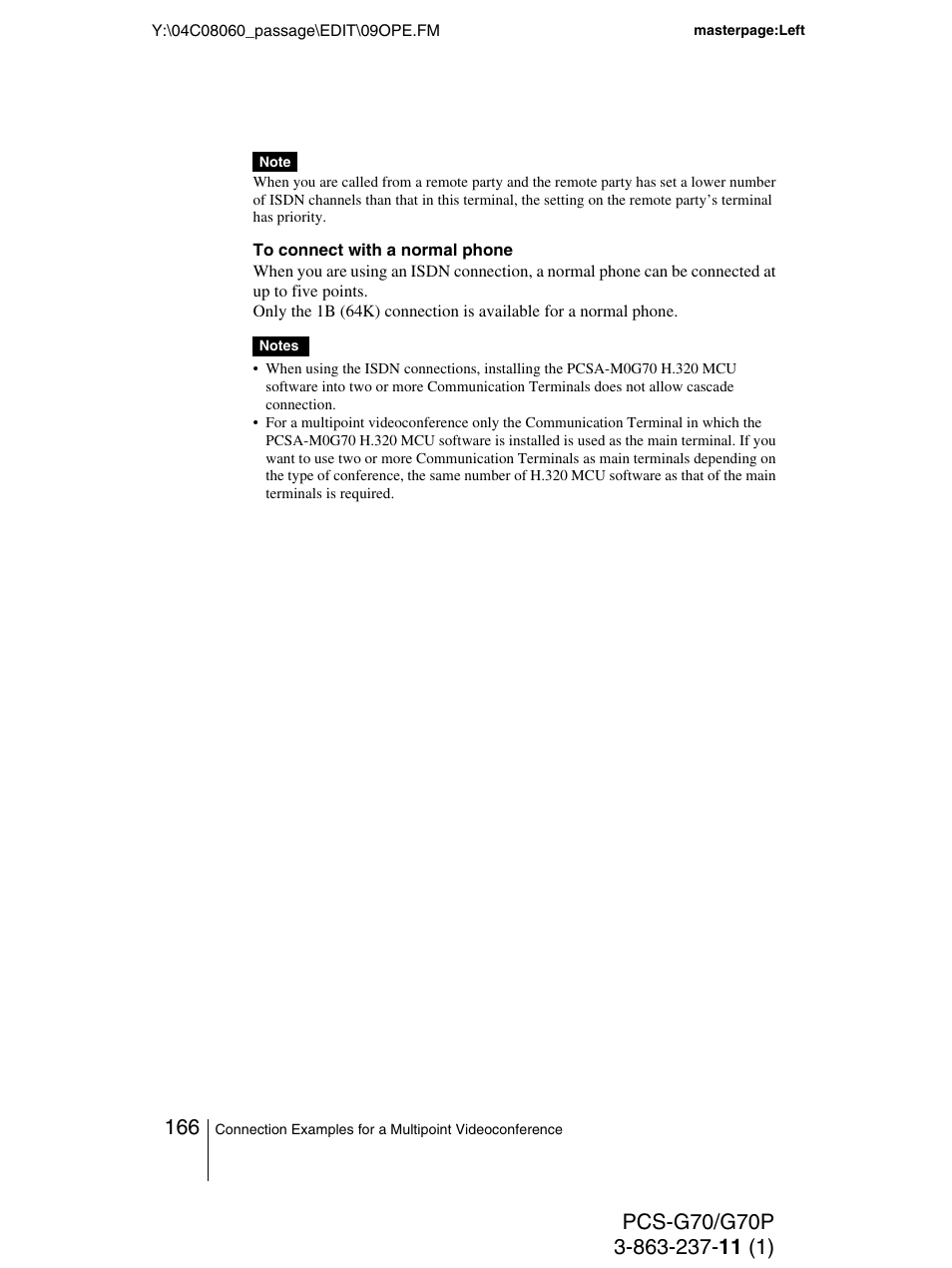 Sony PCS-G70P User Manual | Page 166 / 236