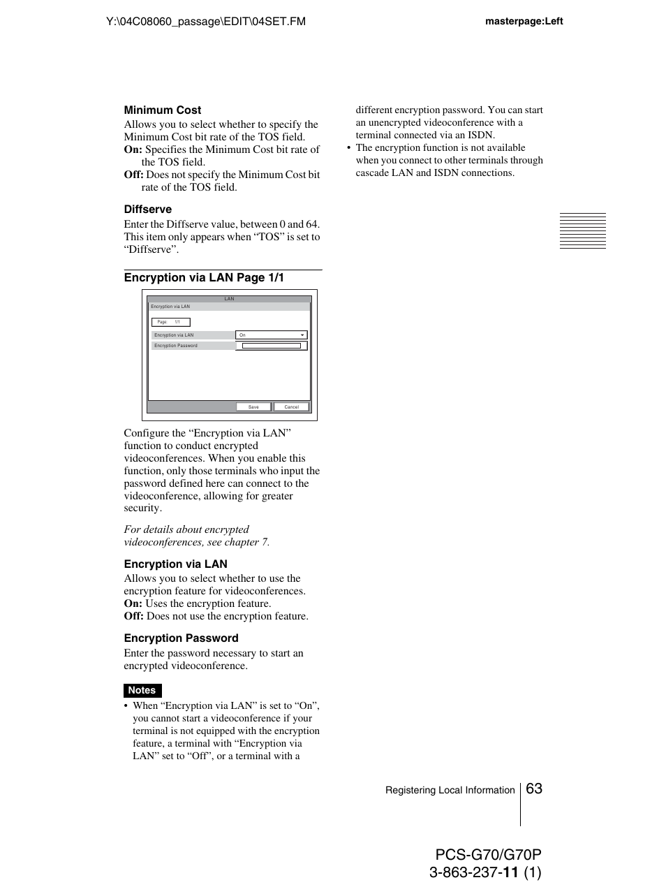 Sony PCS-G70P User Manual | Page 63 / 236