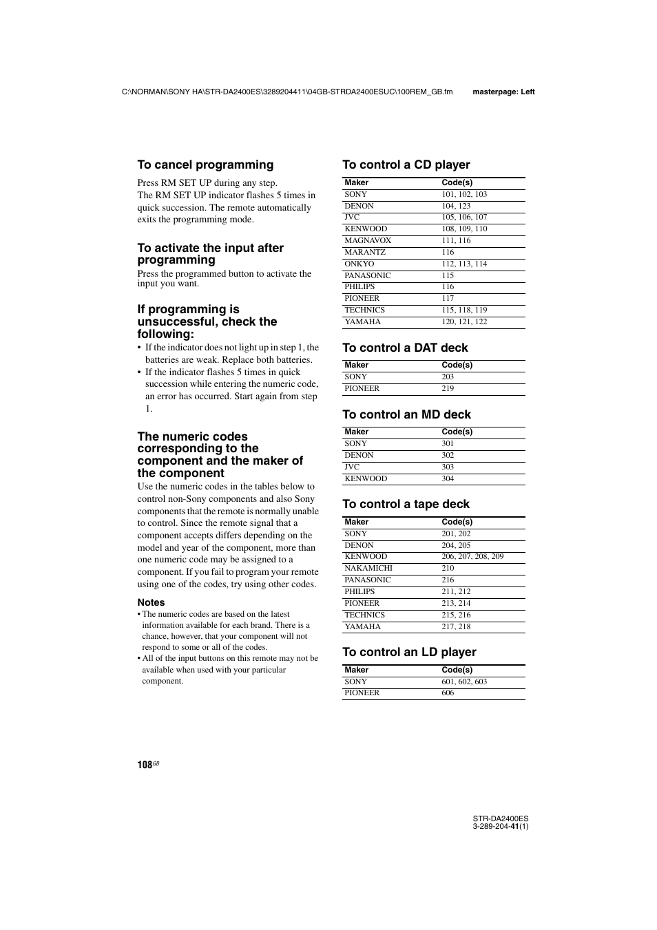 Sony 3-289-204-41(1) User Manual | Page 108 / 128