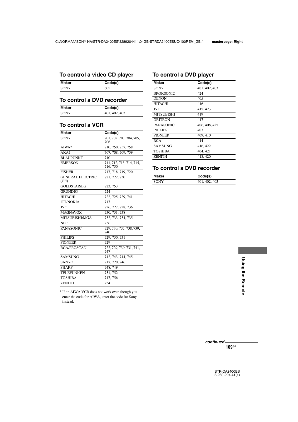 Sony 3-289-204-41(1) User Manual | Page 109 / 128