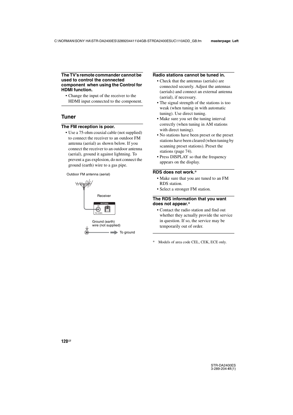 Tuner | Sony 3-289-204-41(1) User Manual | Page 120 / 128