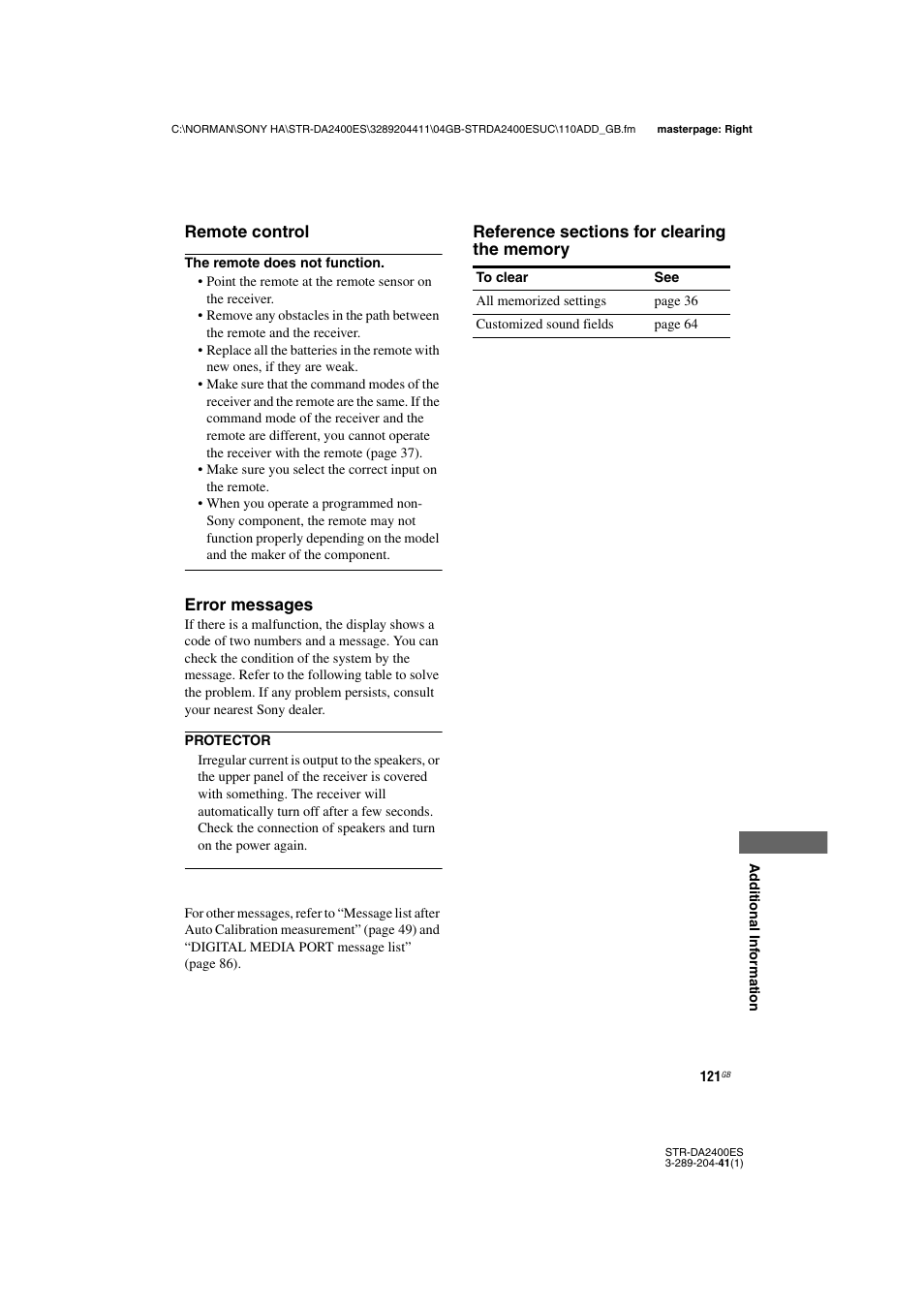 Sony 3-289-204-41(1) User Manual | Page 121 / 128