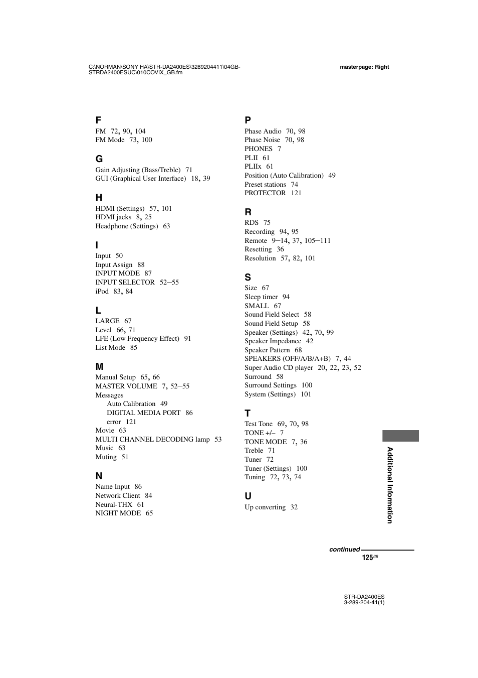 Sony 3-289-204-41(1) User Manual | Page 125 / 128