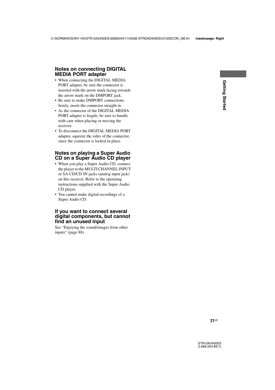 Sony 3-289-204-41(1) User Manual | Page 21 / 128