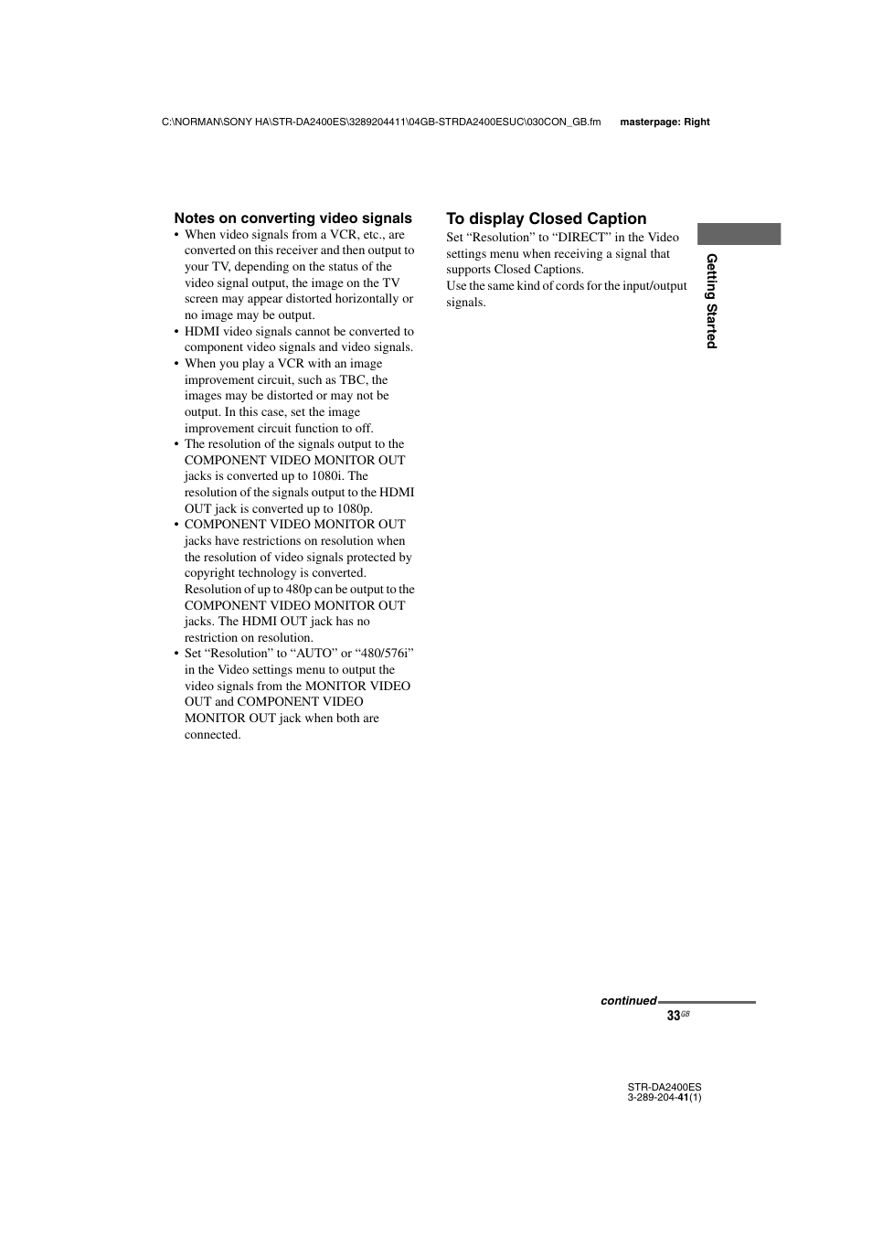 Sony 3-289-204-41(1) User Manual | Page 33 / 128