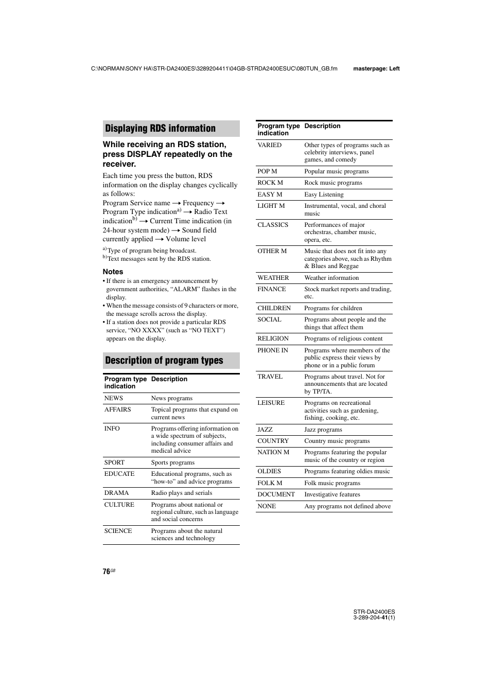 Sony 3-289-204-41(1) User Manual | Page 76 / 128