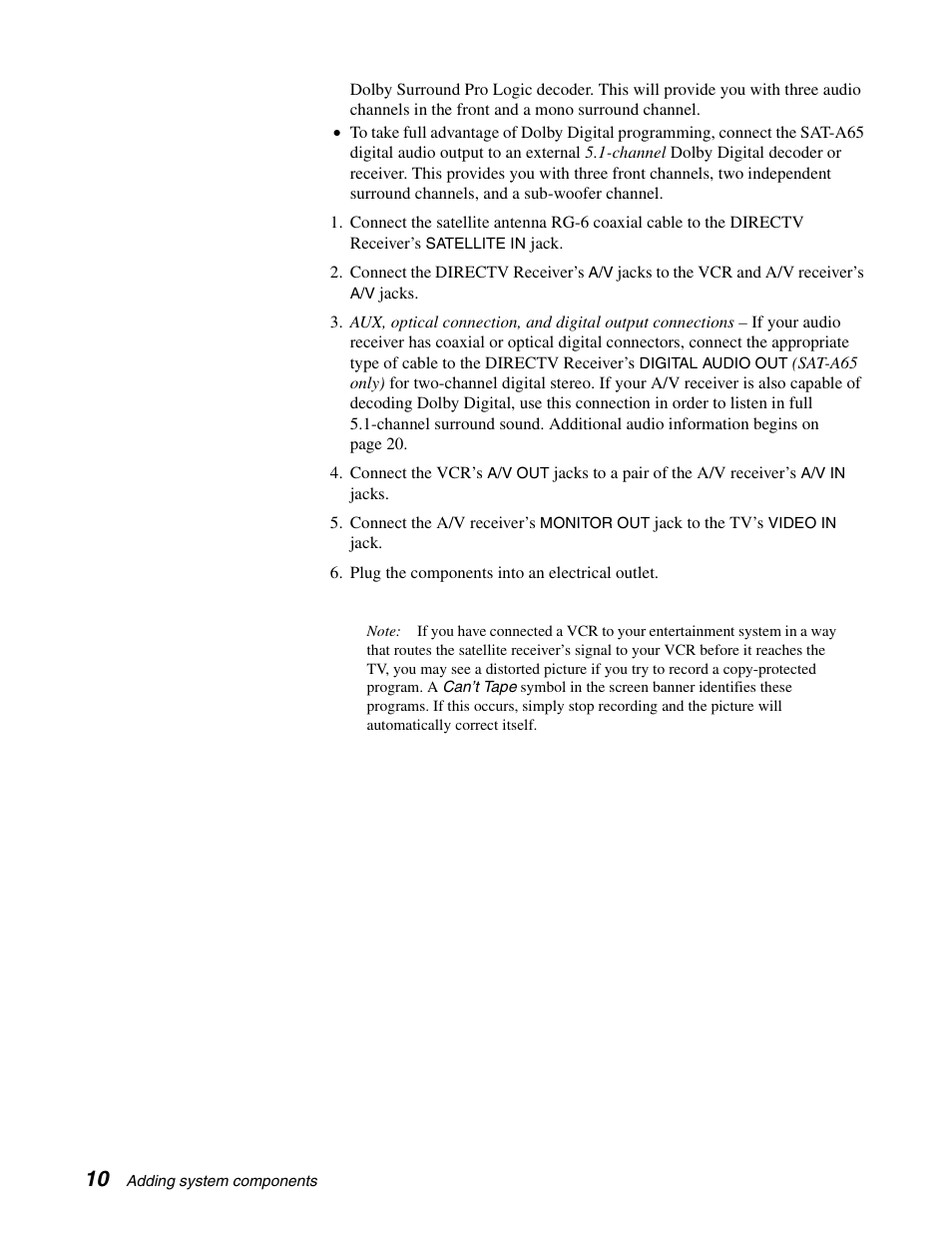 Sony SAT-A65 User Manual | Page 19 / 58