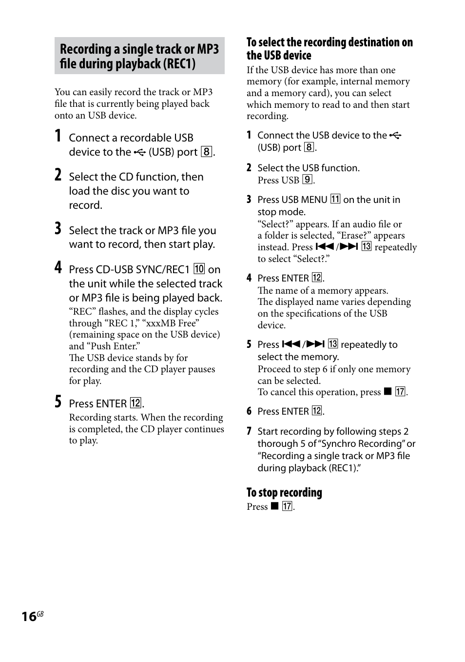 Sony 3-293-639-11(1) User Manual | Page 16 / 36