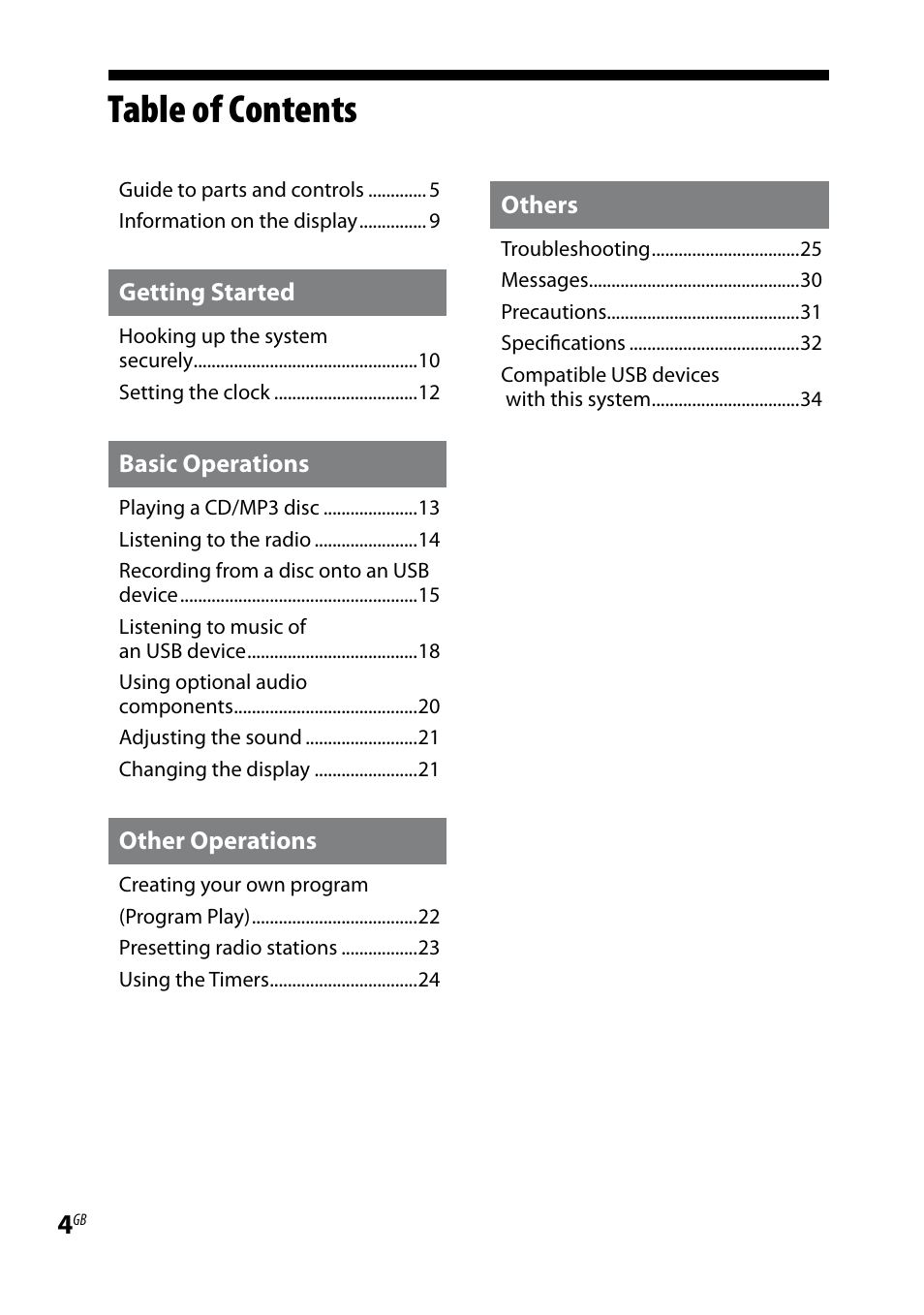 Sony 3-293-639-11(1) User Manual | Page 4 / 36