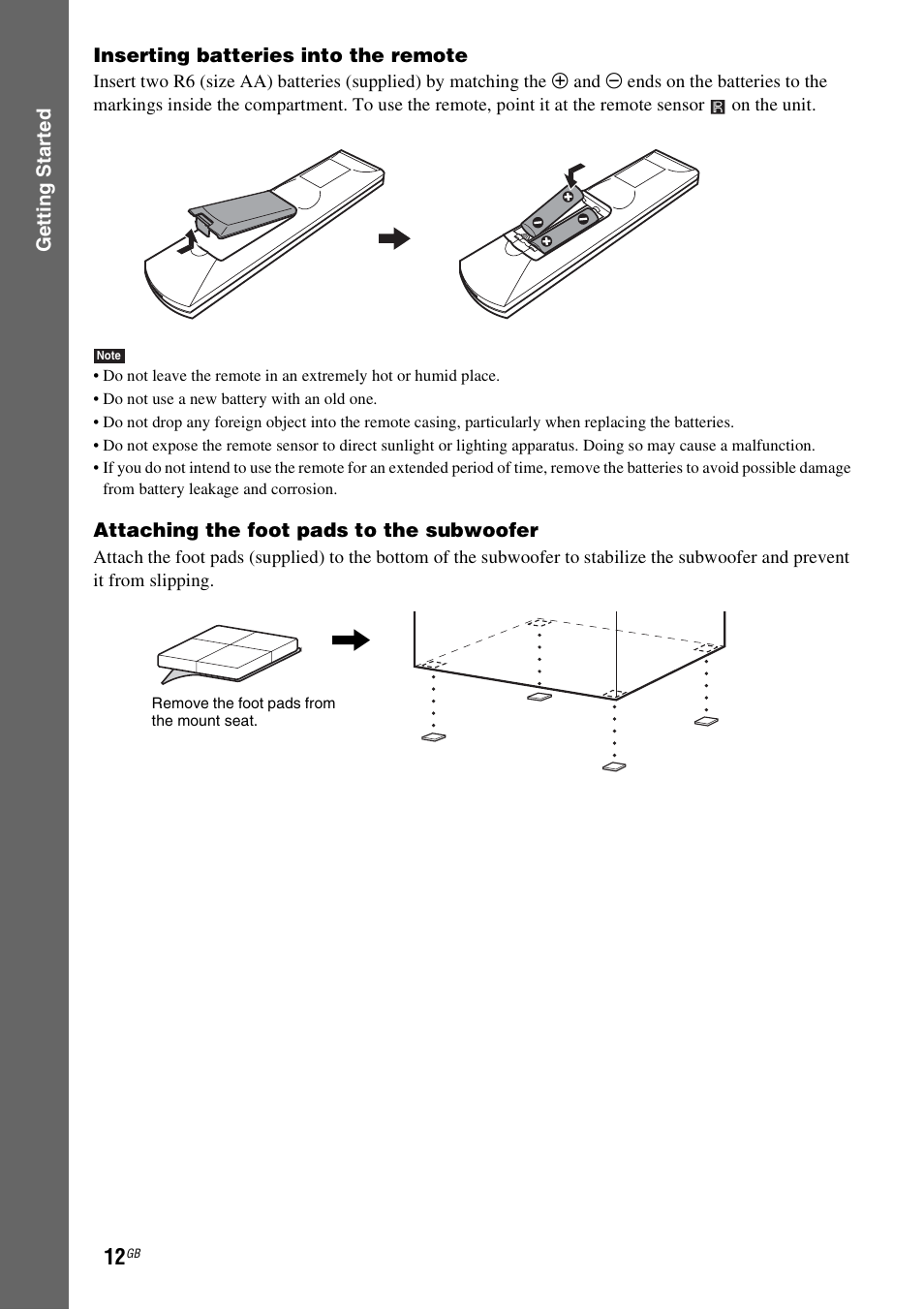 Sony DAV-HDX475 User Manual | Page 12 / 116