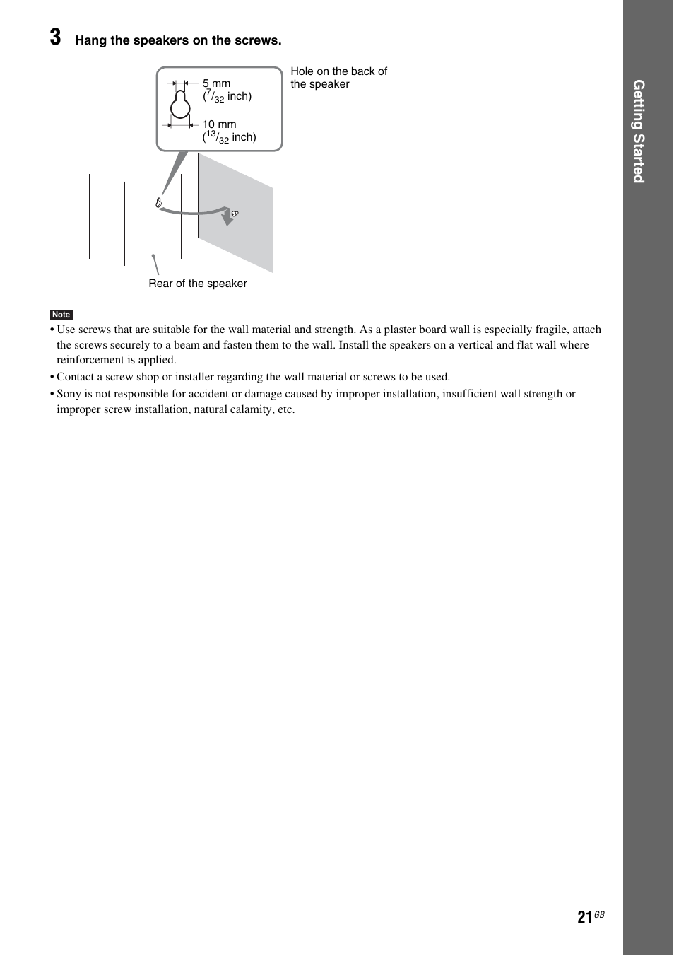 Ge tting star te d | Sony DAV-HDX475 User Manual | Page 21 / 116