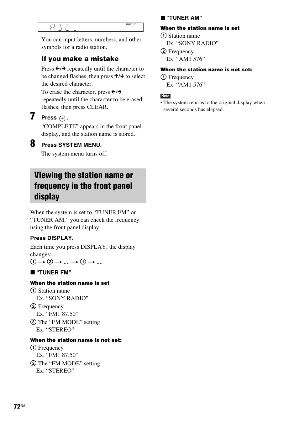 Sony DAV-HDX475 User Manual | Page 72 / 116