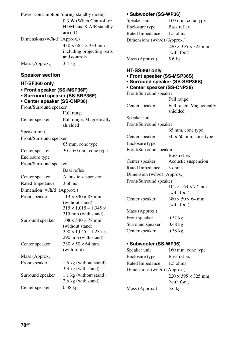 Sony 4-130-031-11(3) User Manual | Page 70 / 72
