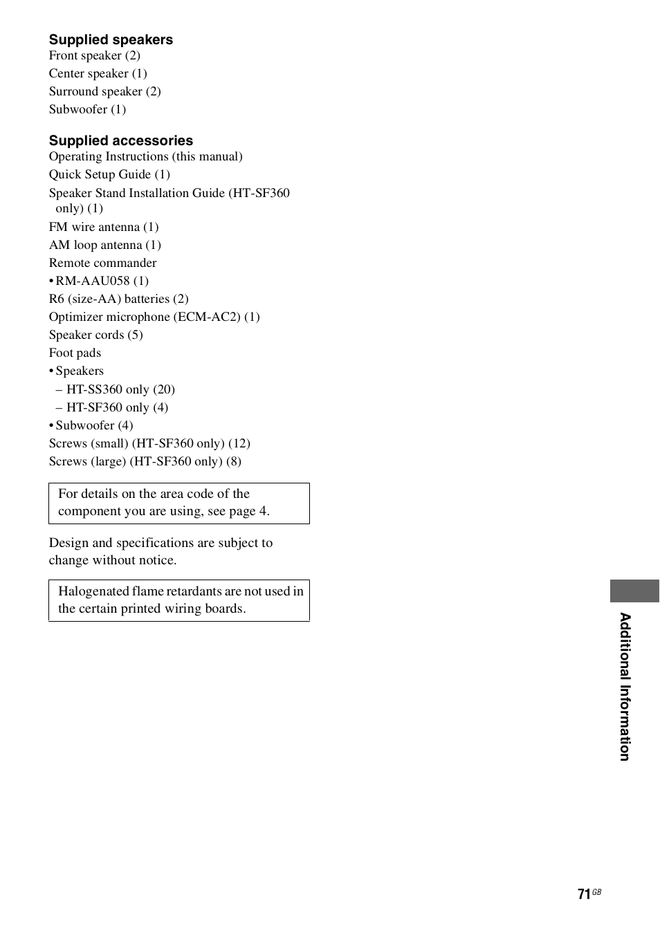 Sony 4-130-031-11(3) User Manual | Page 71 / 72